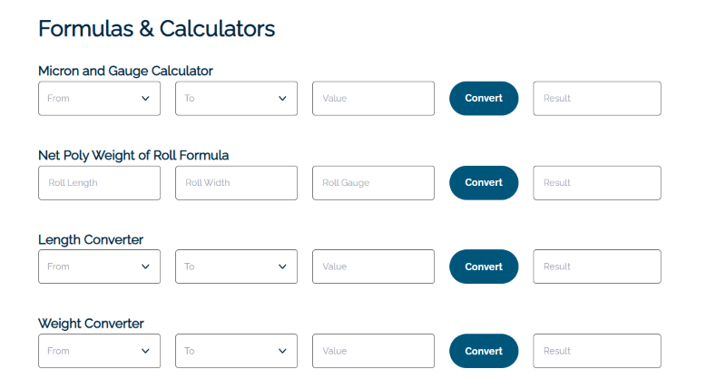 Formulas & Calculators