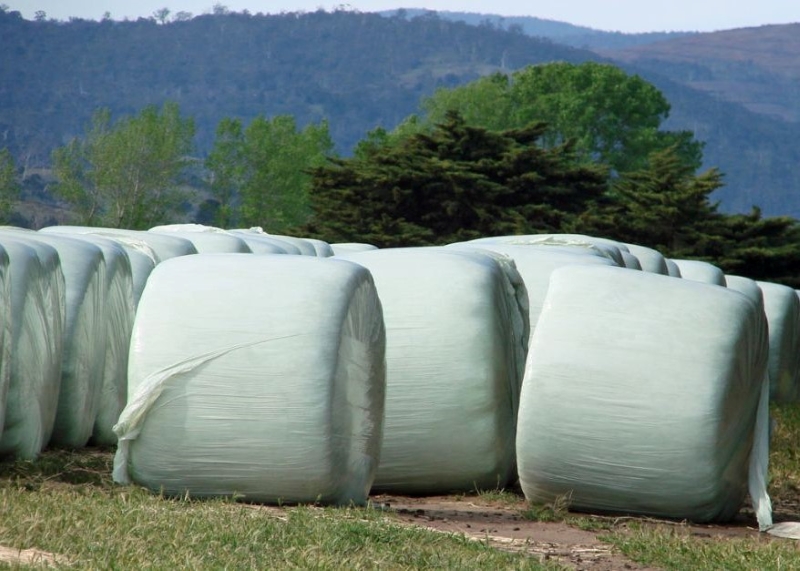 using a round bale plastic wrap machine for efficiency